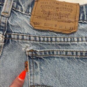 🧡Vintage Orange Tag Levi’s 🧡Levi's 550 Denim Jeans in Light Blue